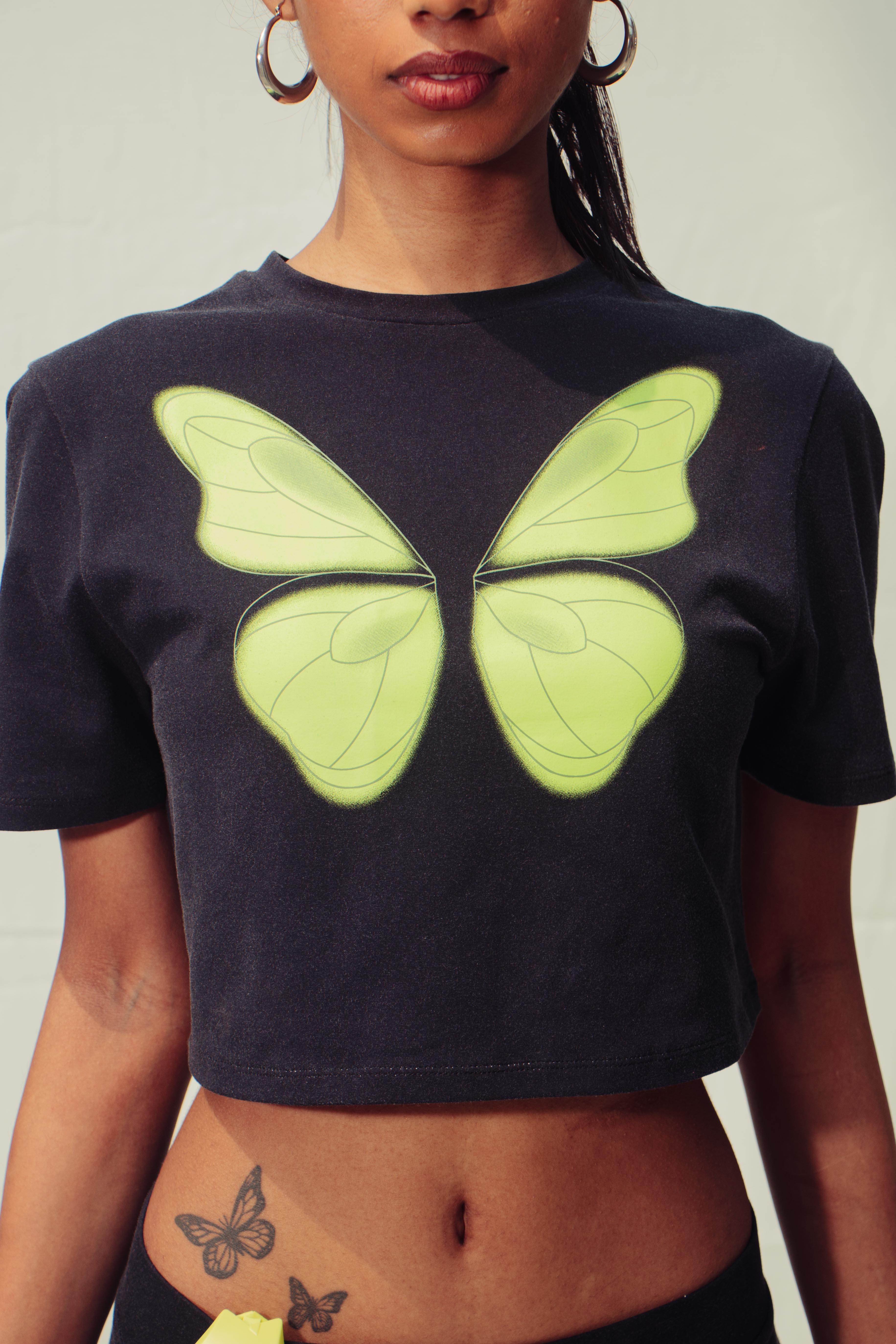 Glow In The Dark Crop-Top - Arka Studio