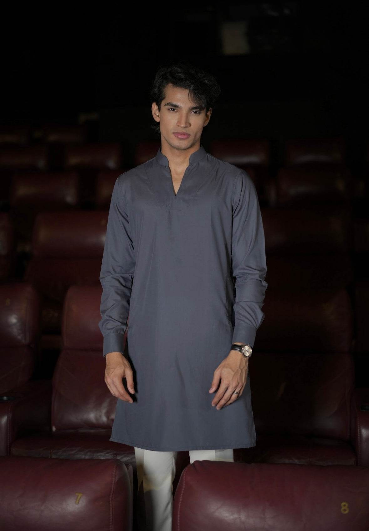 Dusty Blue Panjabi - Arka Studio