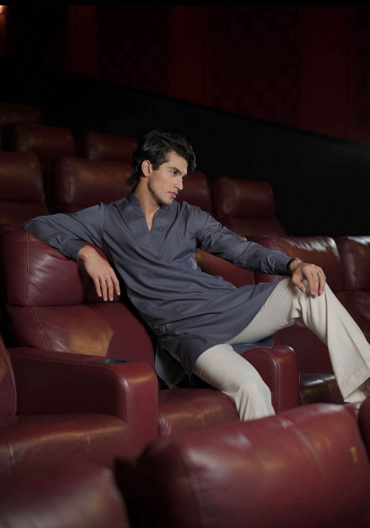 Dusty Blue Panjabi - Arka Studio