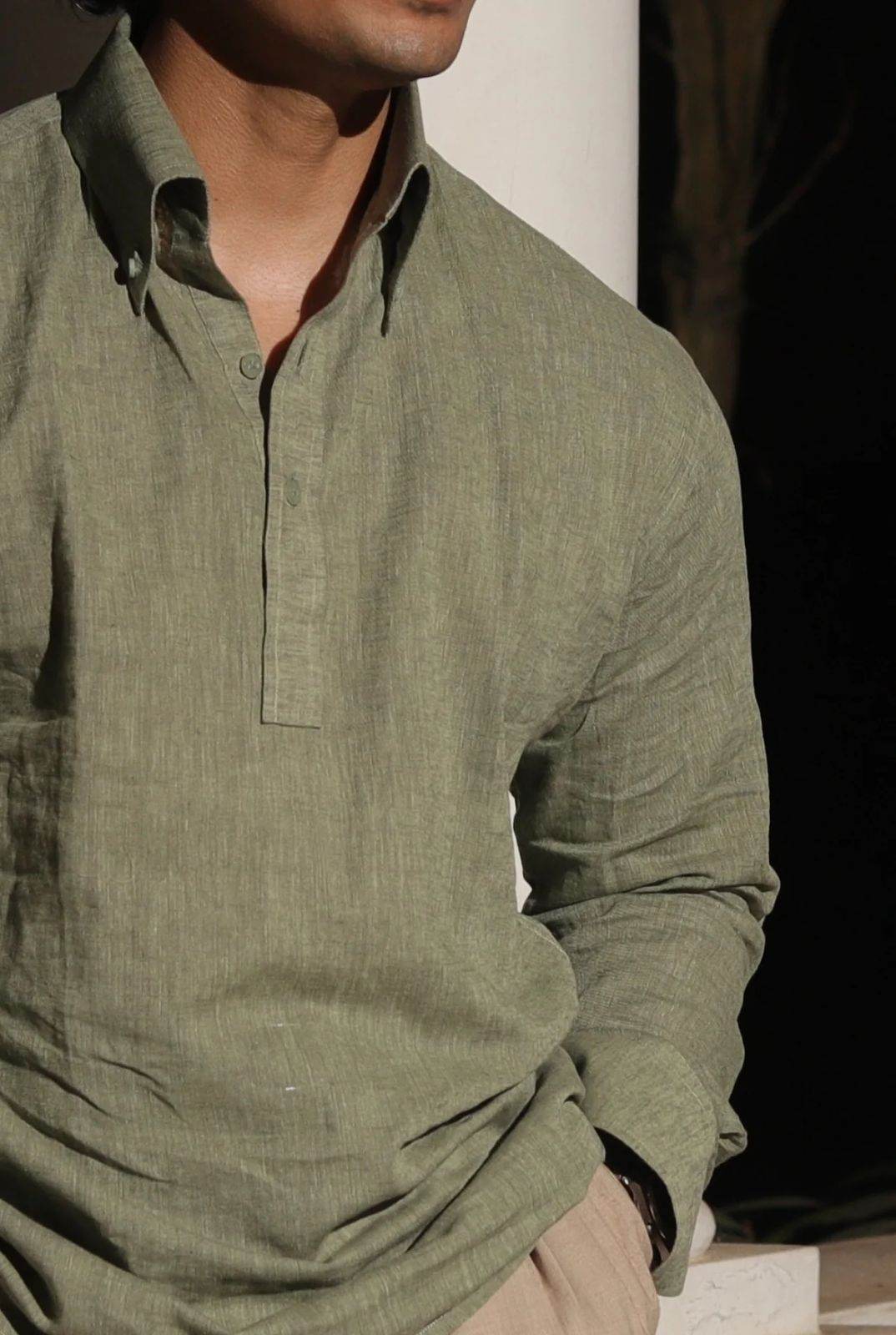 Sage Popover Shirt - Arka Studio