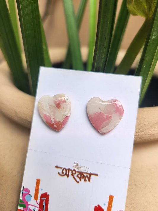 Pink Heart Earring