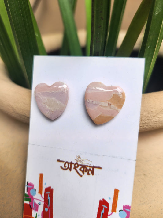 Pink Purple love earring