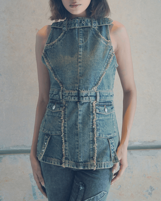 Denim Dress Top - Arka Studio