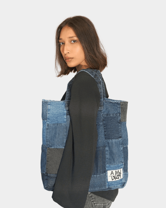 Denim Patch Tote - Arka Studio