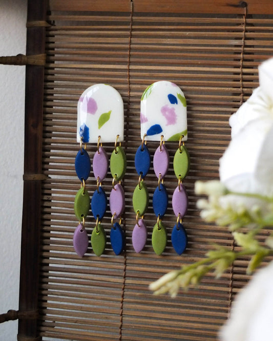 Blue Purple Jade Earring - Arka Studio