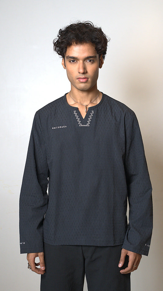 AMI Dhaka Tunic Black