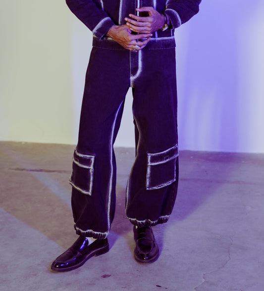 Highlighted Baggy Denim Pant - Arka Studio