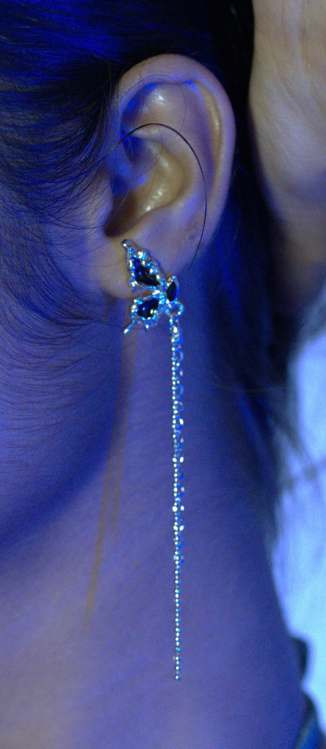 Butterfly Chain Asymmetric Earrings - Arka Studio