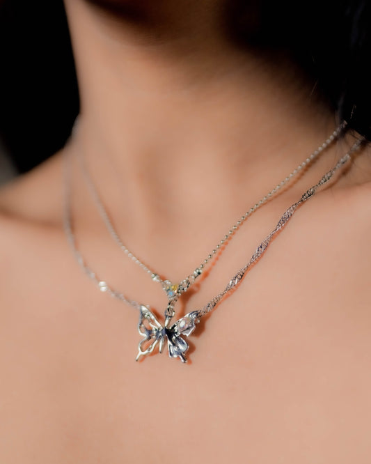 Stone Butterfly Necklace