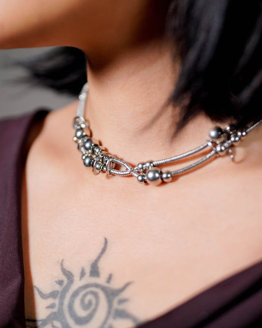 Steel Bead Necklace
