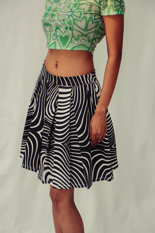 Spiral Pleated Midi Skirt - Arka Studio