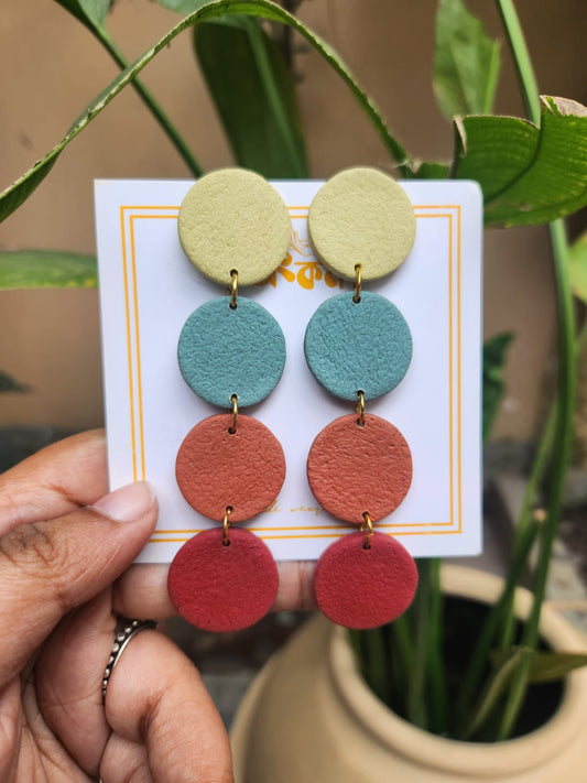 Cream Faux Jade Earring